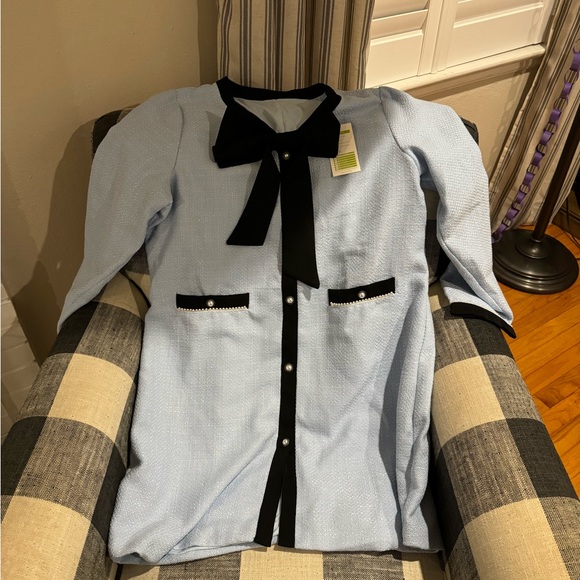 YEXPINE Women's Tweed Pearls Dress with bow from Amazon - Picture 1 of 3